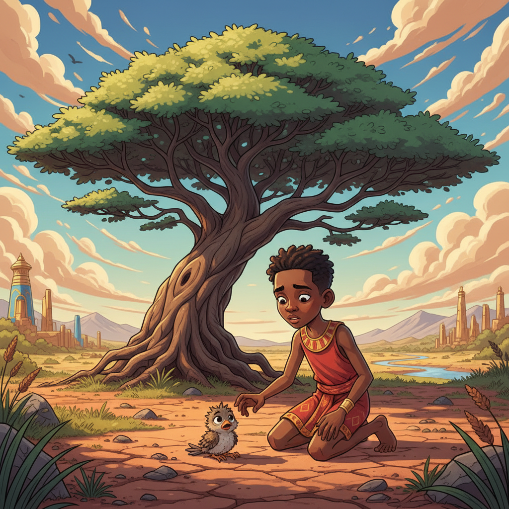 Kato and the Baby Bird — illustration 1