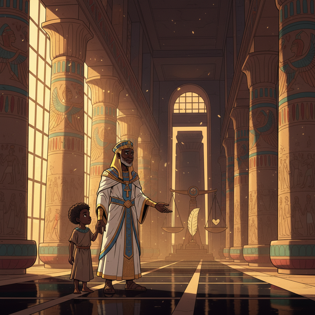 The Hall of Two Truths — Standing Before the Scales — illustration 1