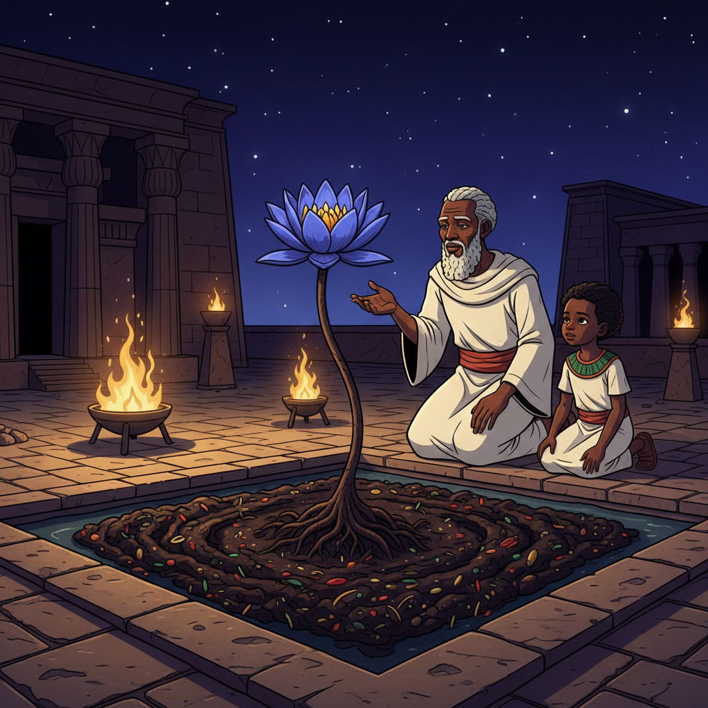 Nefertem and the Lotus — Beauty, Suffering, and the Ethics of Care — illustration 3