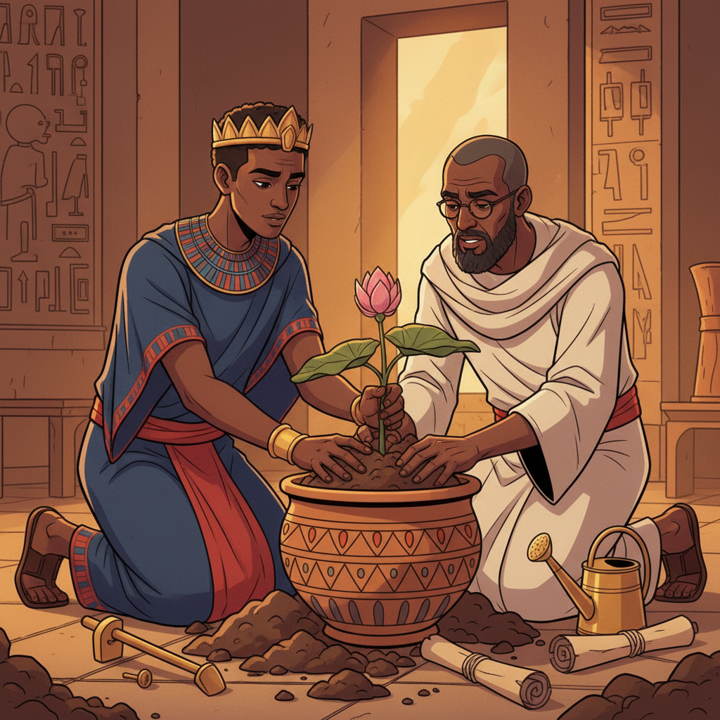 Nefertem and the Lotus — Beauty, Suffering, and the Ethics of Care — illustration 5